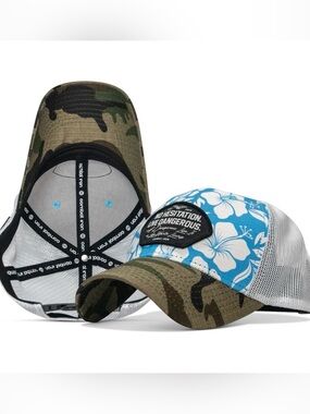 NWT. Combat Iron Apparel, NO HESITATION. LIVE DANGEROUSLY ripstop SnapBack hat.